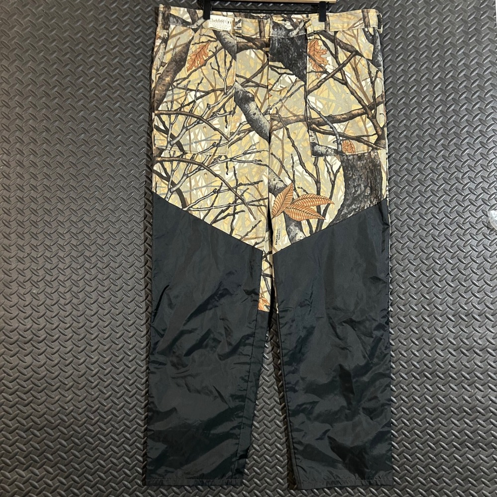 Vintage Clarkfield Outdoors Camo Hunting Pants USA Made XL Nylon‎ Reinforced